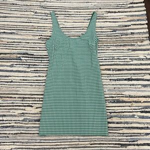 Urban Outfitters green and white gingham dress